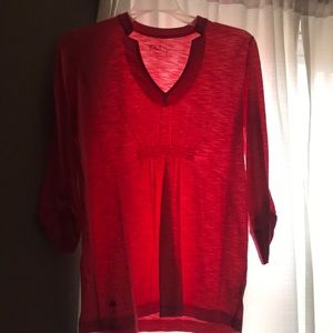 Three quarter length sleeve cotton shirt